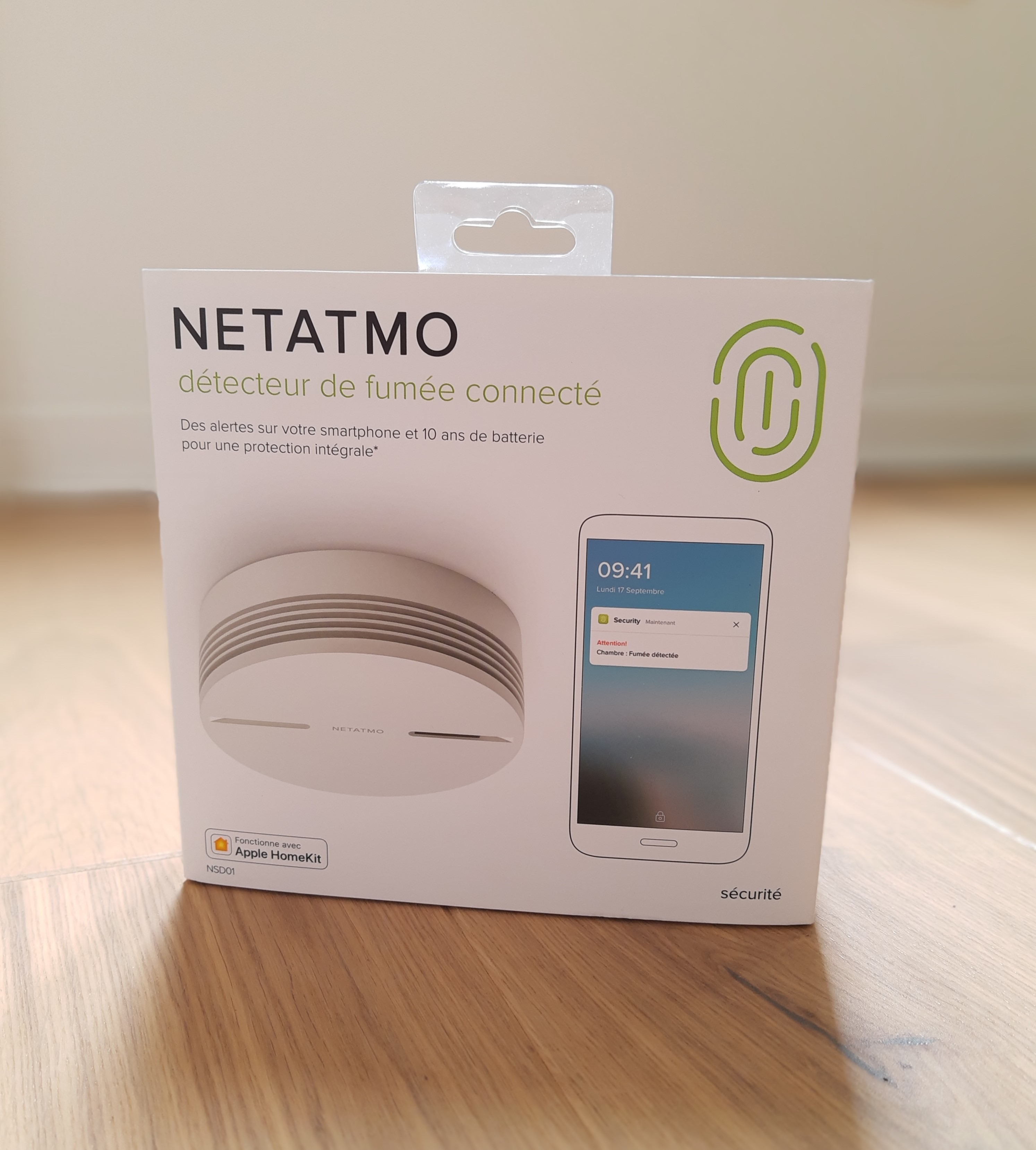 Detecteur de Fumee Intelligent et connecte Netatmo avec alerte sur  smartphone Netatmo