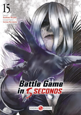 BATTLE GAME IN 5 SECONDS T15Saizou, traduit par Pascale Simon et dessiné par Miyako Kashiwa, s’avèrera au cours de Battle Game In 5 Seconds T15
