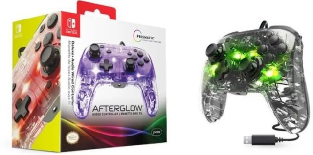 manette Nintendo Switch PDP Afterglow Deluxe filaire + Audio