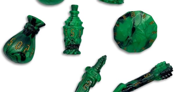 Rogue Set - Emerald Emissary de PolyHero Dice