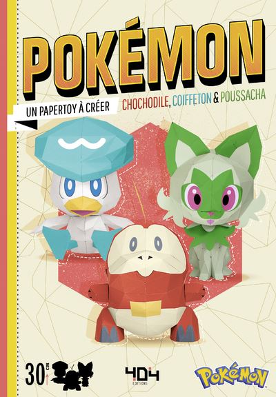 Pokémon - Un papertoy à créer - Chochodile, Coiffeton & Poussacha