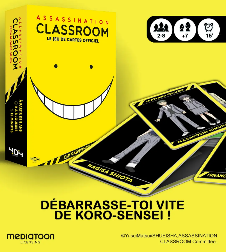 jeu de cartes Assassination Classroom