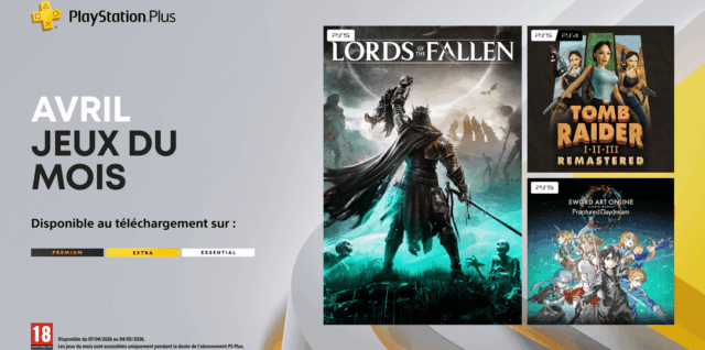 PlayStation Plus avril 2026